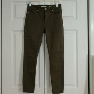 NWT LUCKY BRAND Olive Green Ava Crop Jeans 4